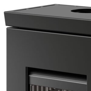 Thermorossi Zen W Kaminofen Stahl Schwarz mit Holzfach, Auslaufmodell